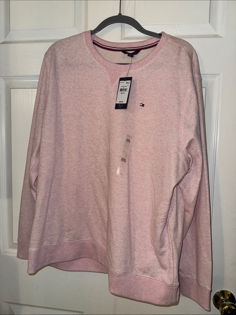 Tommy Hilfiger Light Pink Crewneck Pullover Sweatshirt
